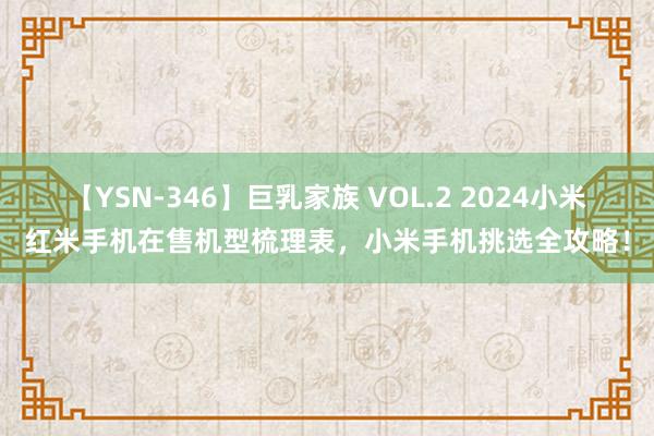 【YSN-346】巨乳家族 VOL.2 2024小米红米手机在售机型梳理表，小米手机挑选全攻略！