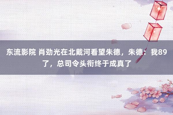东流影院 肖劲光在北戴河看望朱德，朱德：我89了，总司令头衔终于成真了