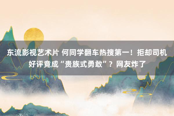 东流影视艺术片 何同学翻车热搜第一！拒却司机好评竟成“贵族式勇敢”？网友炸了