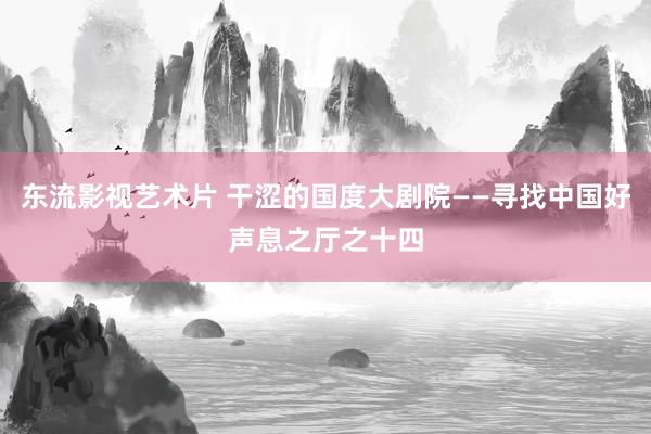 东流影视艺术片 干涩的国度大剧院——寻找中国好声息之厅之十四