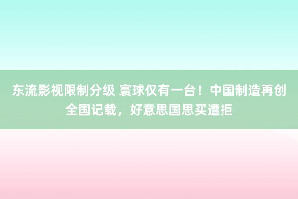 东流影视限制分级 寰球仅有一台！中国制造再创全国记载，好意思国思买遭拒