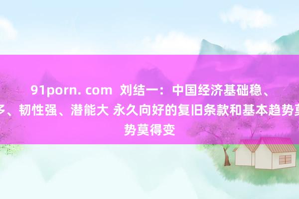 91porn. com  刘结一：中国经济基础稳、上风多、韧性强、潜能大 永久向好的复旧条款和基本趋势莫得变